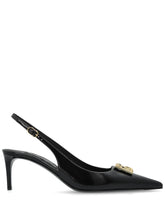 Dolce & Gabbana Lollo Polished calfskin slingbacks with Heel Black