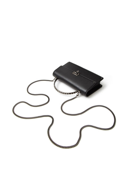 Valentino Garavani Rockstud Mini Nappa Leather Clutch Bag Black black