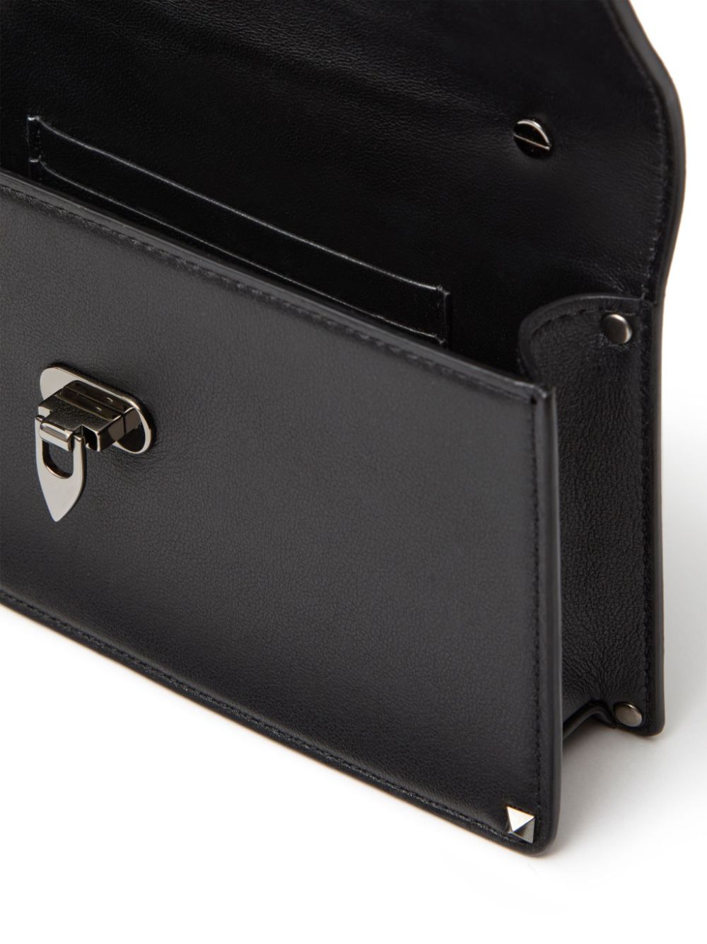 Valentino Garavani Rockstud Mini Nappa Leather Clutch Bag Black black