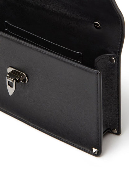 Valentino Garavani Rockstud Mini Nappa Leather Clutch Bag Black black