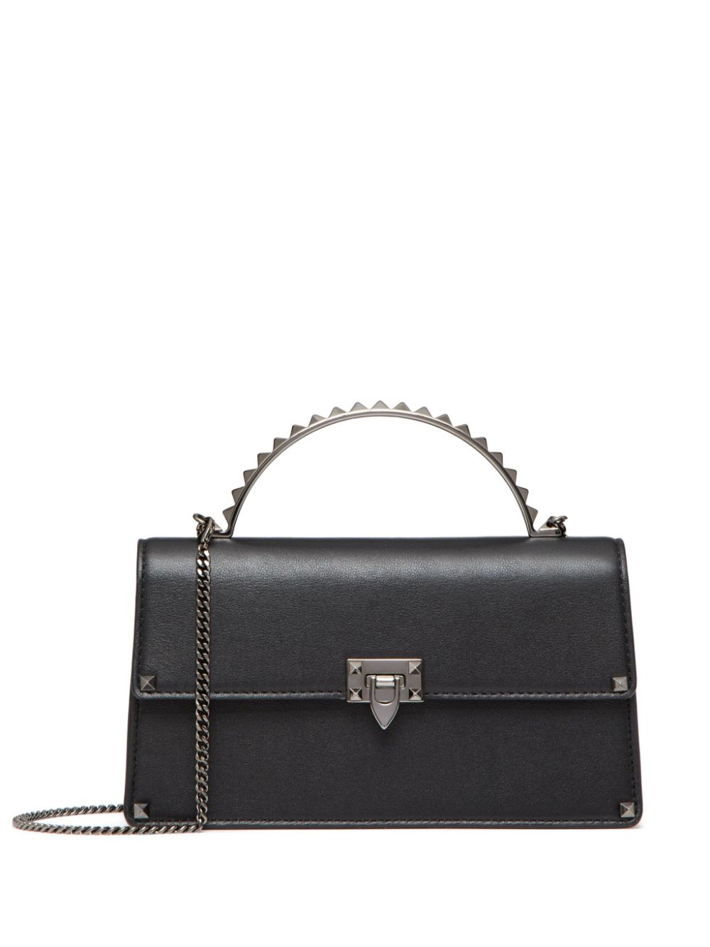 Valentino Garavani Rockstud Mini Nappa Leather Clutch Bag Black black