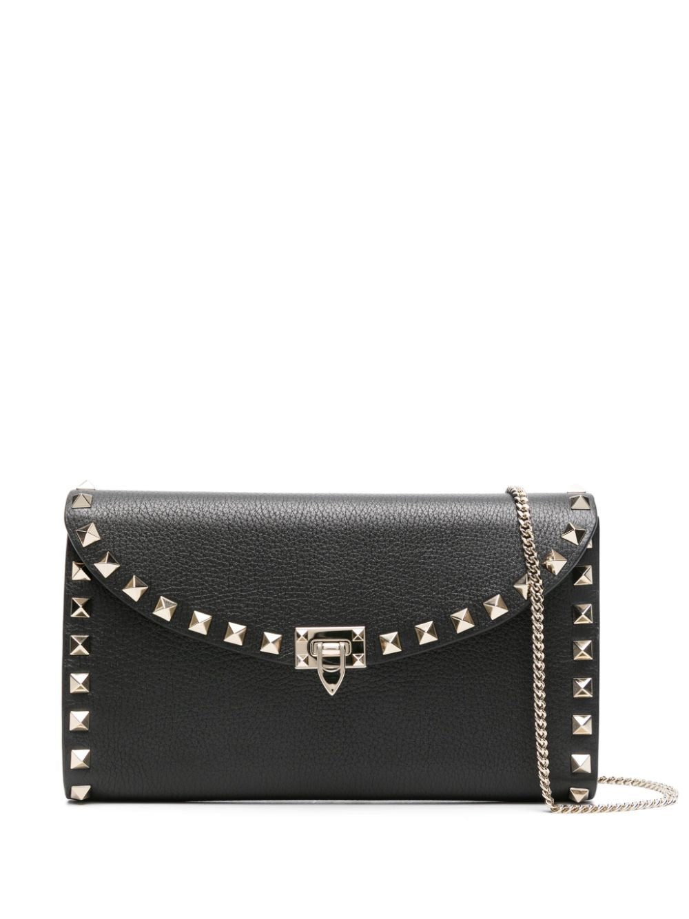 Valentino Garavani Rockstud Grained Calf Leather Mini Bag Black