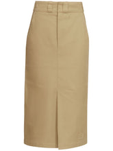 Maison Margiela High-Rise Camel Cotton-Blend Midi Skirt Camel