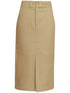 Maison Margiela High-Rise Camel Cotton-Blend Midi Skirt Camel