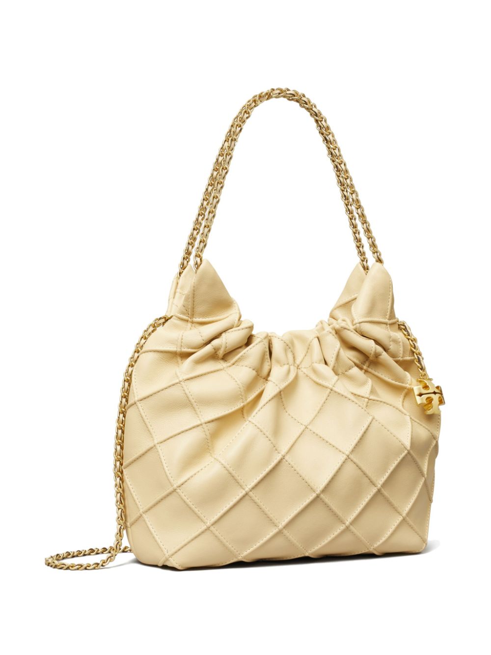 Tory Burch Mini Fleming Hobo Bag beige