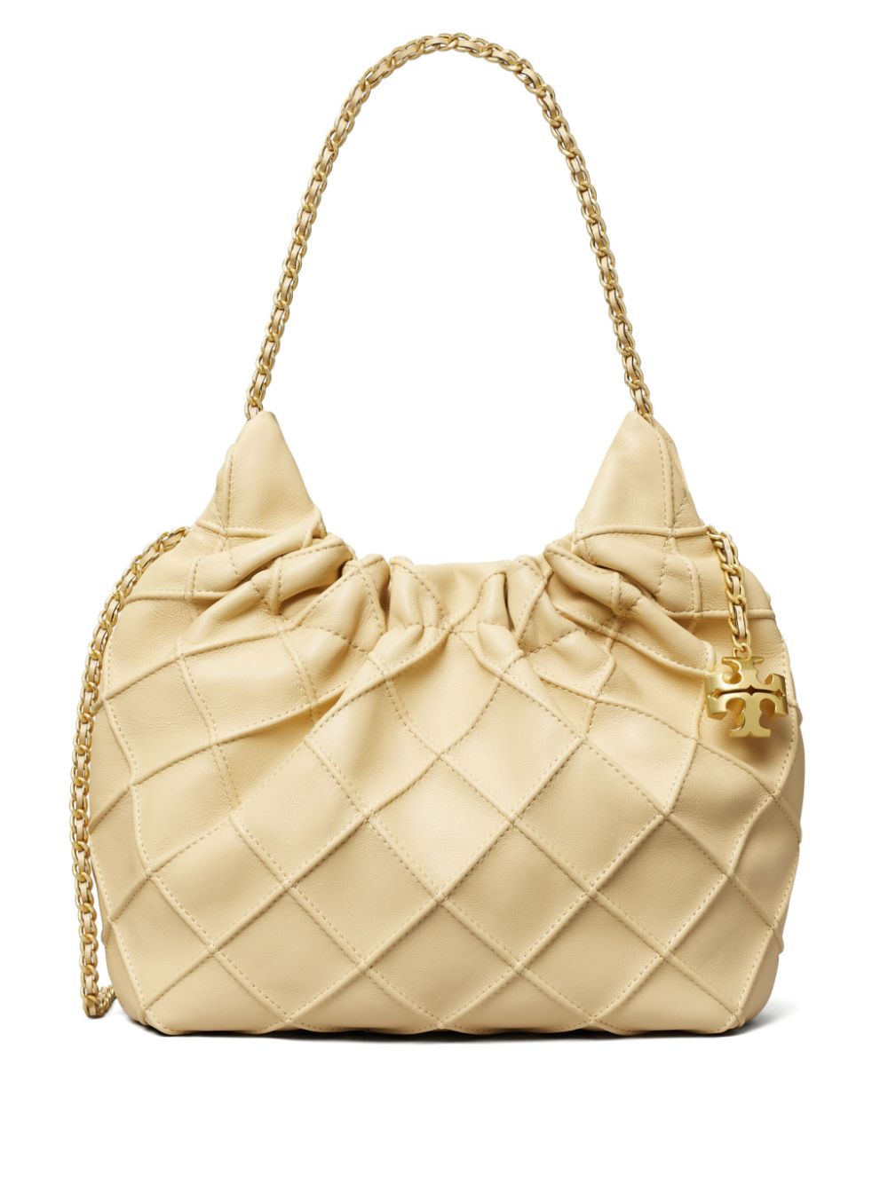 Tory Burch Mini Fleming Hobo Bag beige