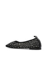 Tory Burch Crystal Embellished Ballerina Flats in Black
