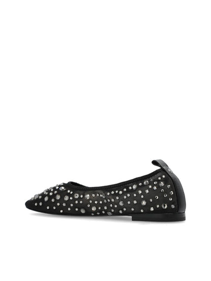 Tory Burch Crystal Embellished Ballerina Flats in Black