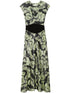 Tory Burch U-neck Viscose Mid-Length Dress Green