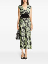 Tory Burch U-neck Viscose Mid-Length Dress Green