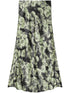 Tory Burch Pastel Green Printed Fluted Maxi Skirt Green