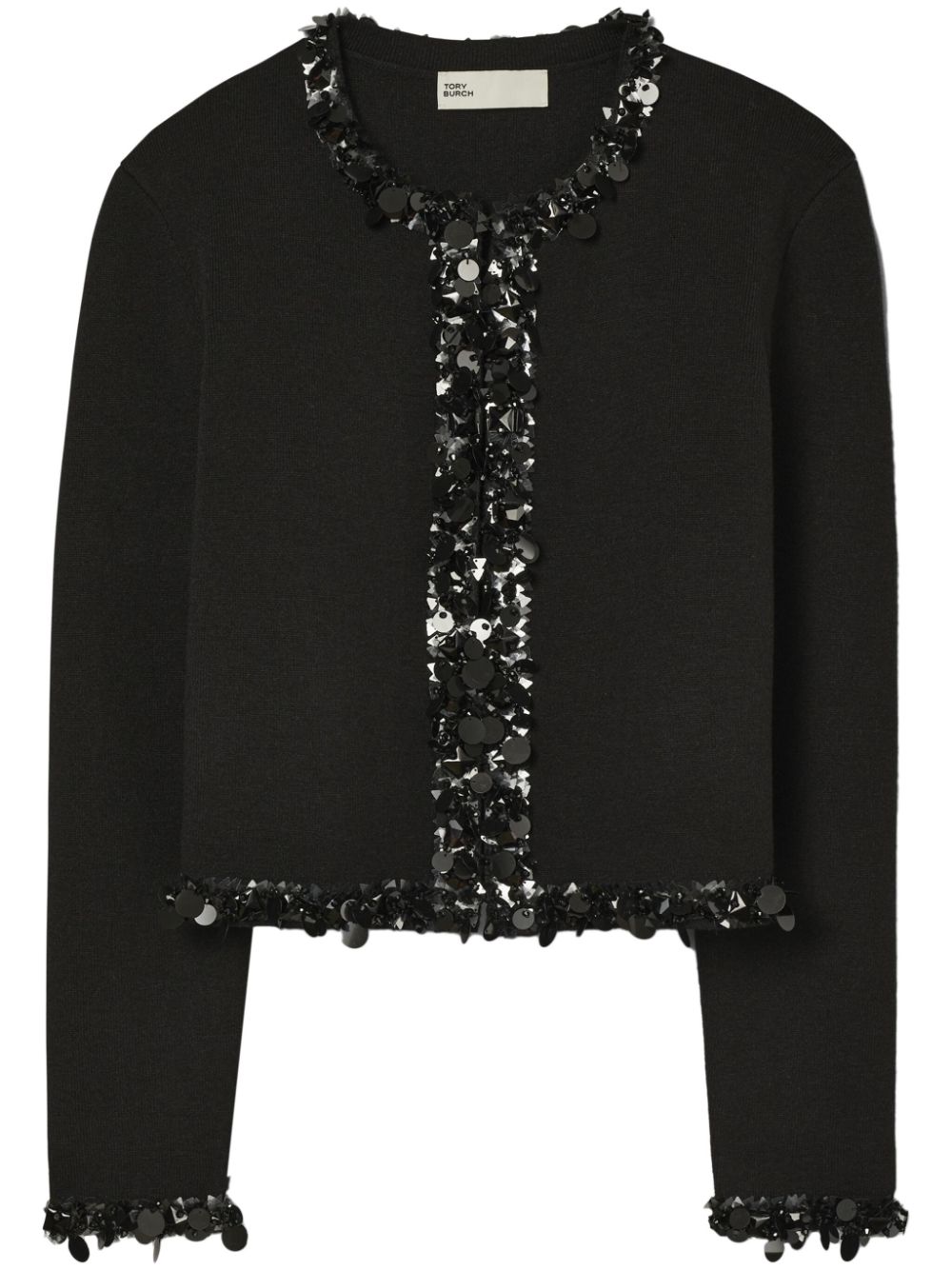 Cropped Sweaters Adorned With Sequin