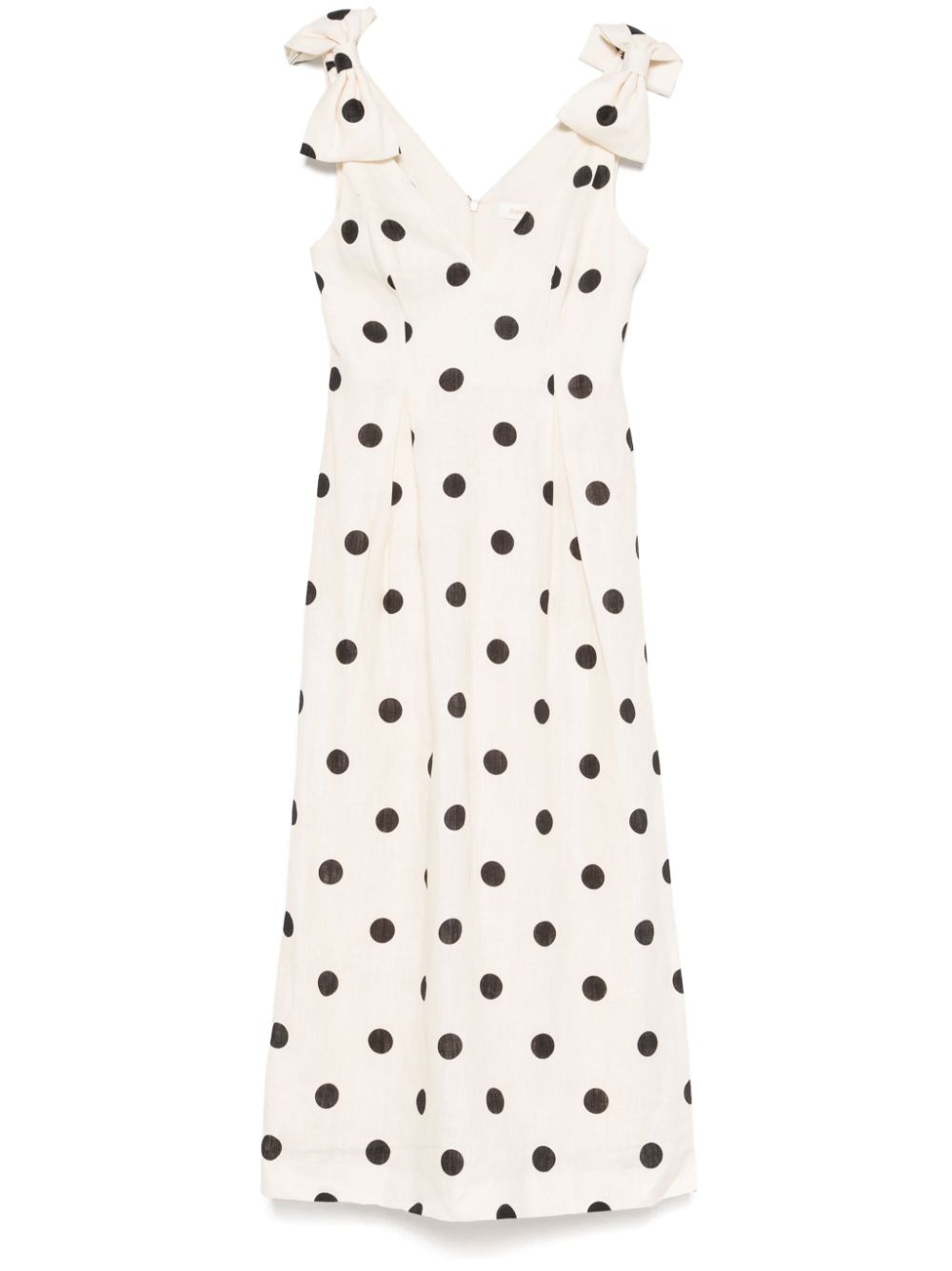 Zimmermann Crush Linen Midi Dress Beige