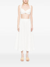 Zimmermann Crush Embroidered Linen Bralette White