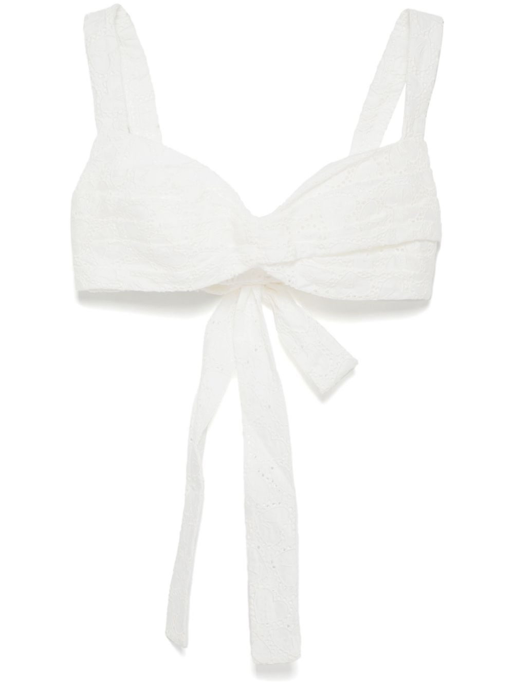 Zimmermann Crush embroidered bralette WHITE