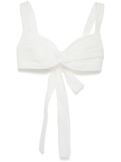 Zimmermann Crush embroidered bralette WHITE