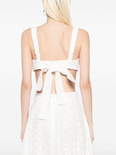 Zimmermann Crush Embroidered Linen Bralette White