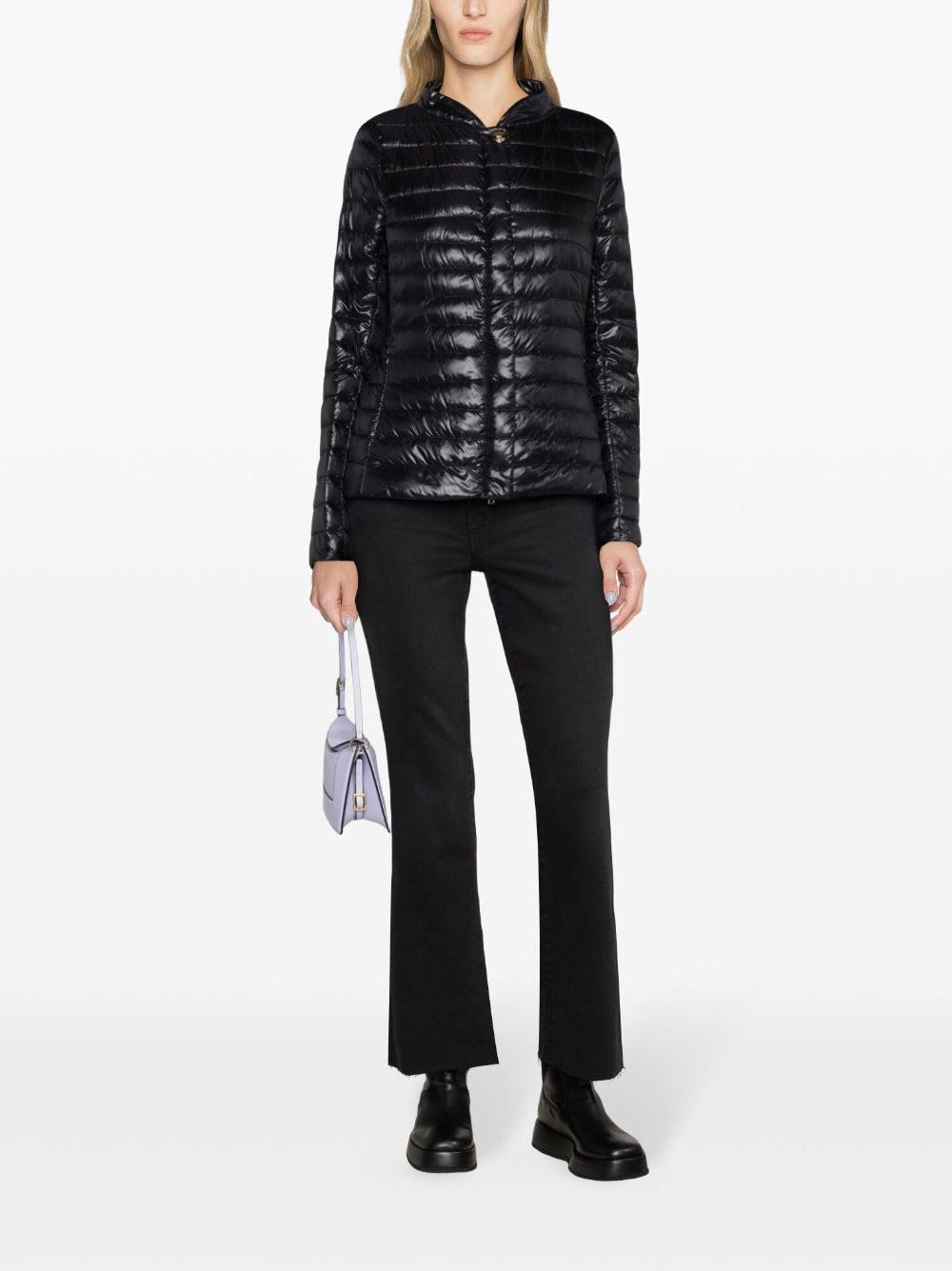 Herno Ultralight Quilted Goose Down Puffer Jacket Black black