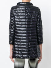 HERNO Lightweight Quilted Feather Down Midi Jacket Black
