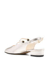 Carel Paris Flat Laminated Leather Mary Jane Slingback Ballets Grey