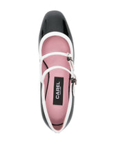 Carel Paris Double-Strap Patent Leather Mary Jane Ballet Flats Black