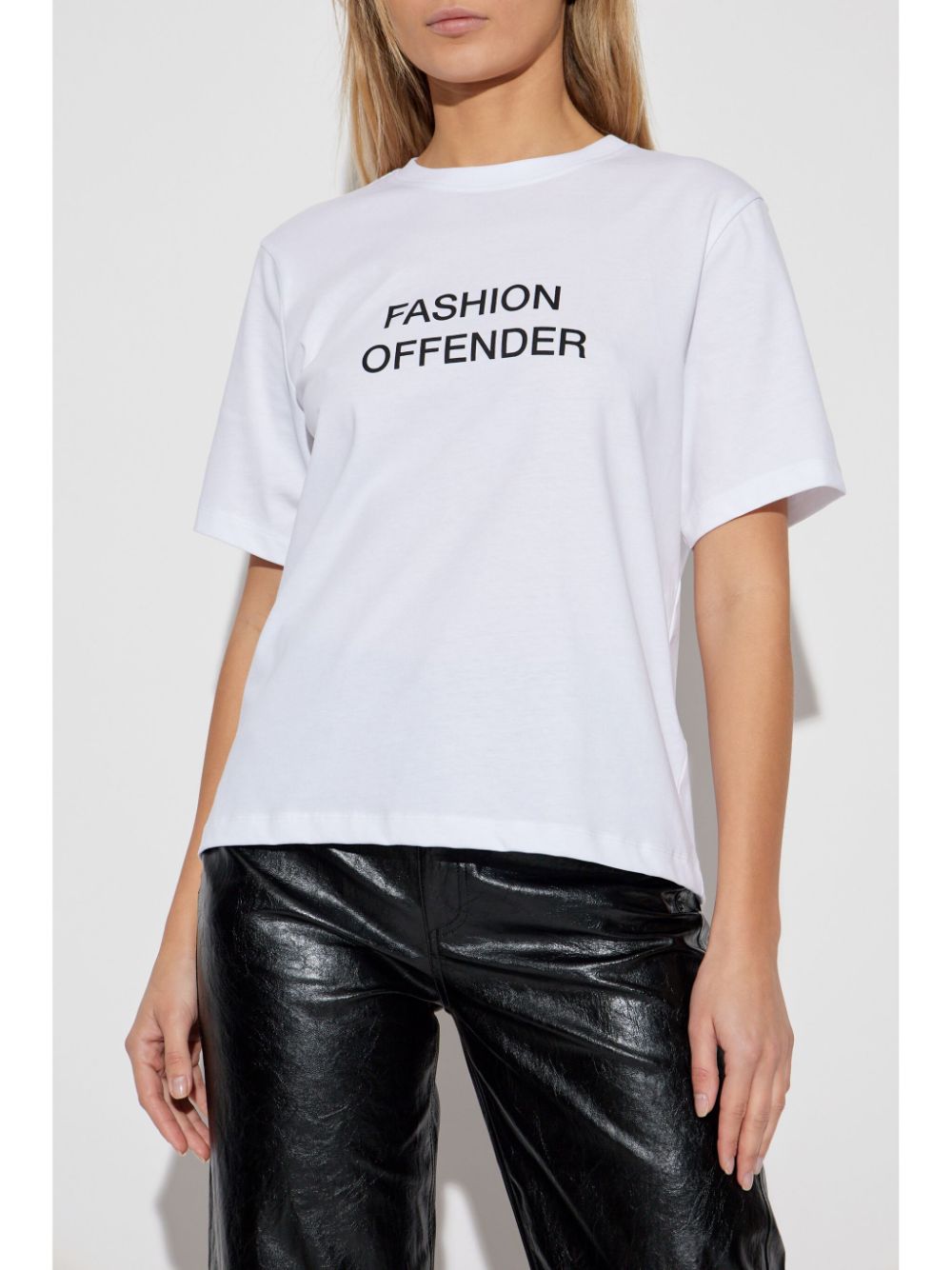 Victoria Beckham Organic Cotton Slogan-Print T-Shirt White