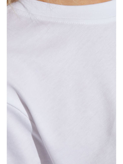 Victoria Beckham Organic Cotton Slogan-Print T-Shirt White