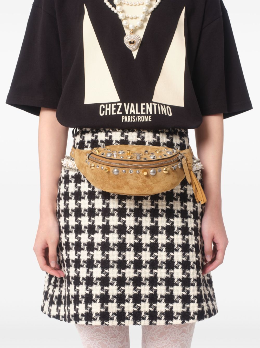 Valentino Chez-print cotton T-shirt black