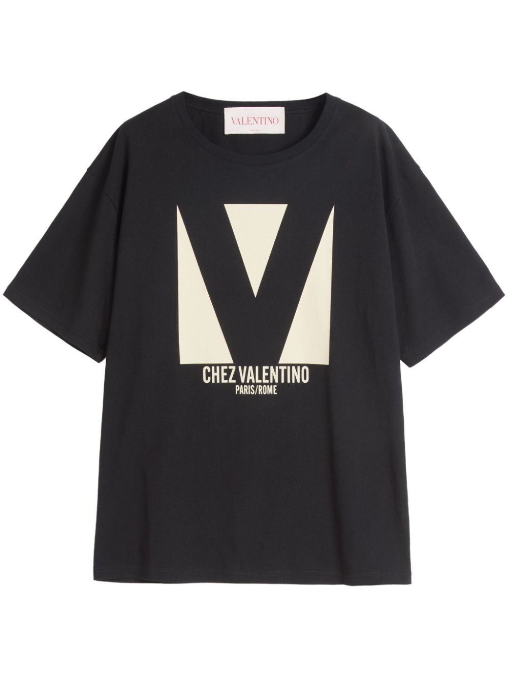 Valentino Chez-print cotton T-shirt black