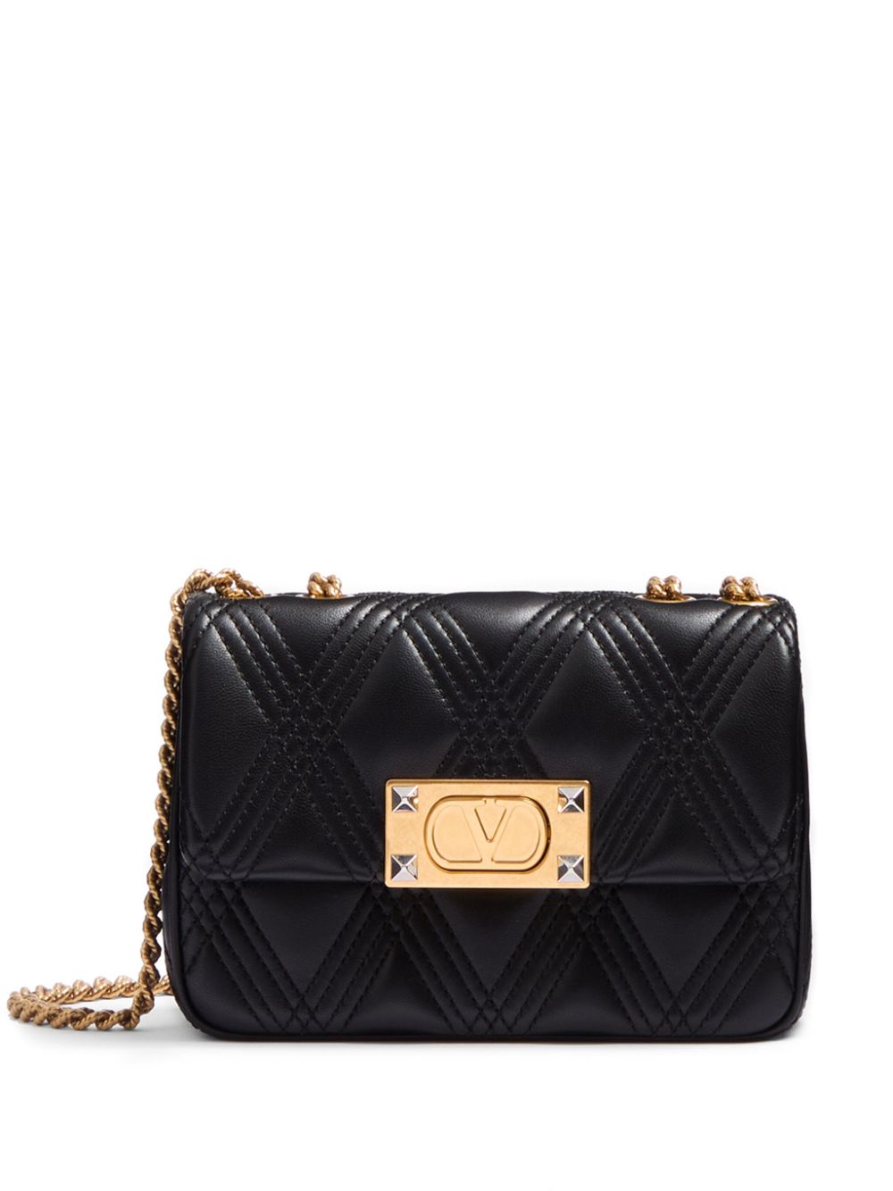 Valentino Garavani Quilted Small Leather Shoulder Bag Black