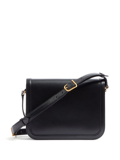 Valentino Garavani 9TO5 Leather Shoulder Bag Black