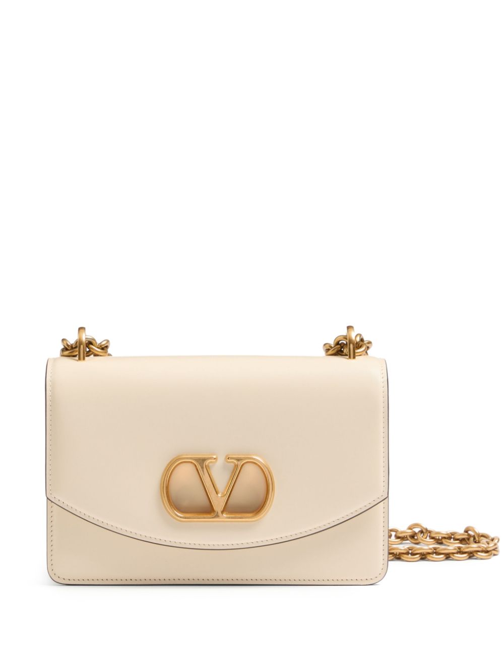 Valentino Garavani Vain Small Leather Shoulder Bag White