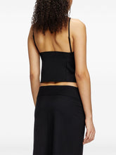 Diesel Oval D Cropped Halterneck Top Black