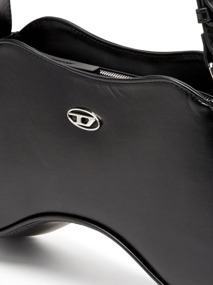 Diesel Play Semi-gloss Leather Shoulder Bag Black
