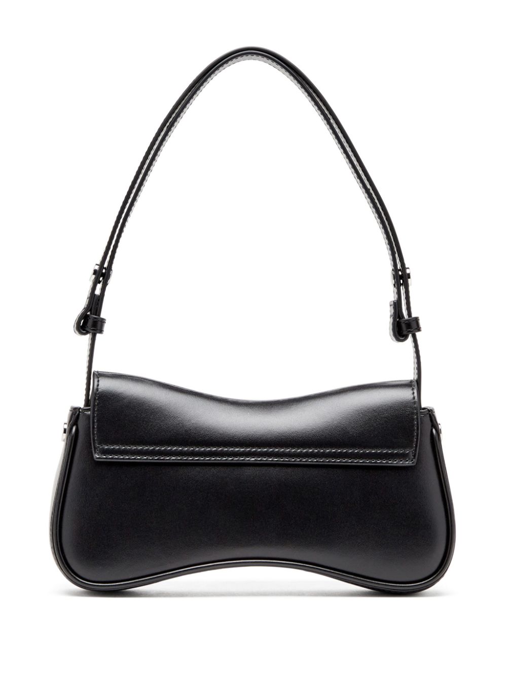 Diesel Play Semi-Gloss Leather Shoulder Bag Black