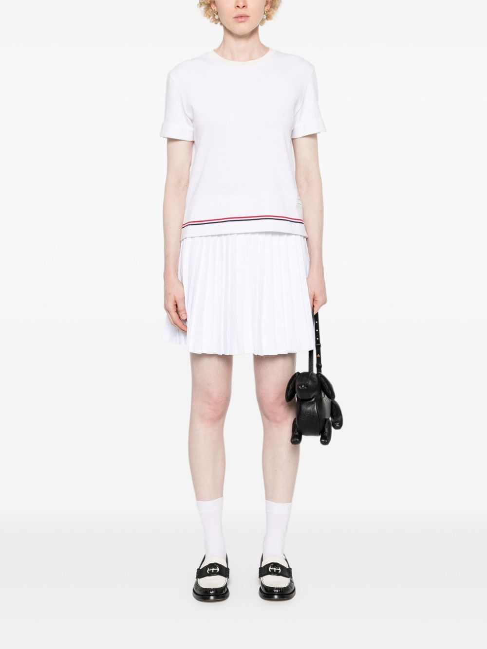 Thom Browne Cotton Pique Knit T-shirts White