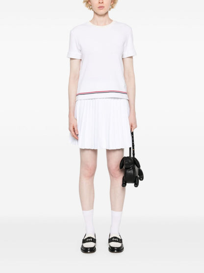 Thom Browne Cotton Pique Knit T-shirts White