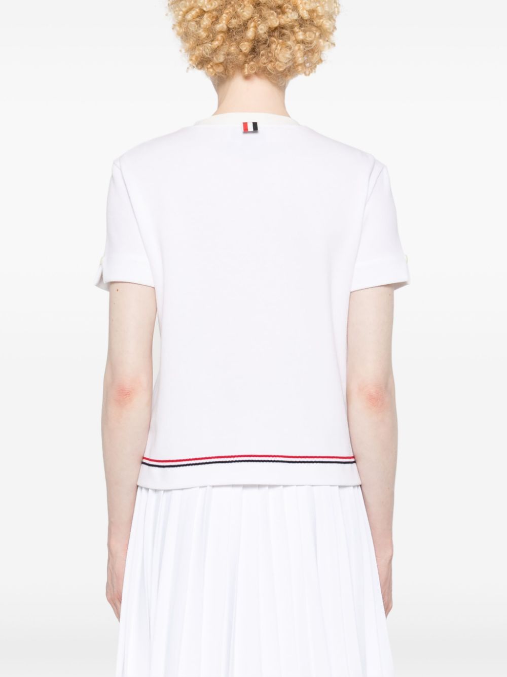 Thom Browne Cotton Pique Knit T-shirts White