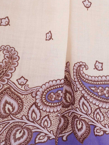 Zimmermann Maxine Wide-Leg Printed Trousers Purple
