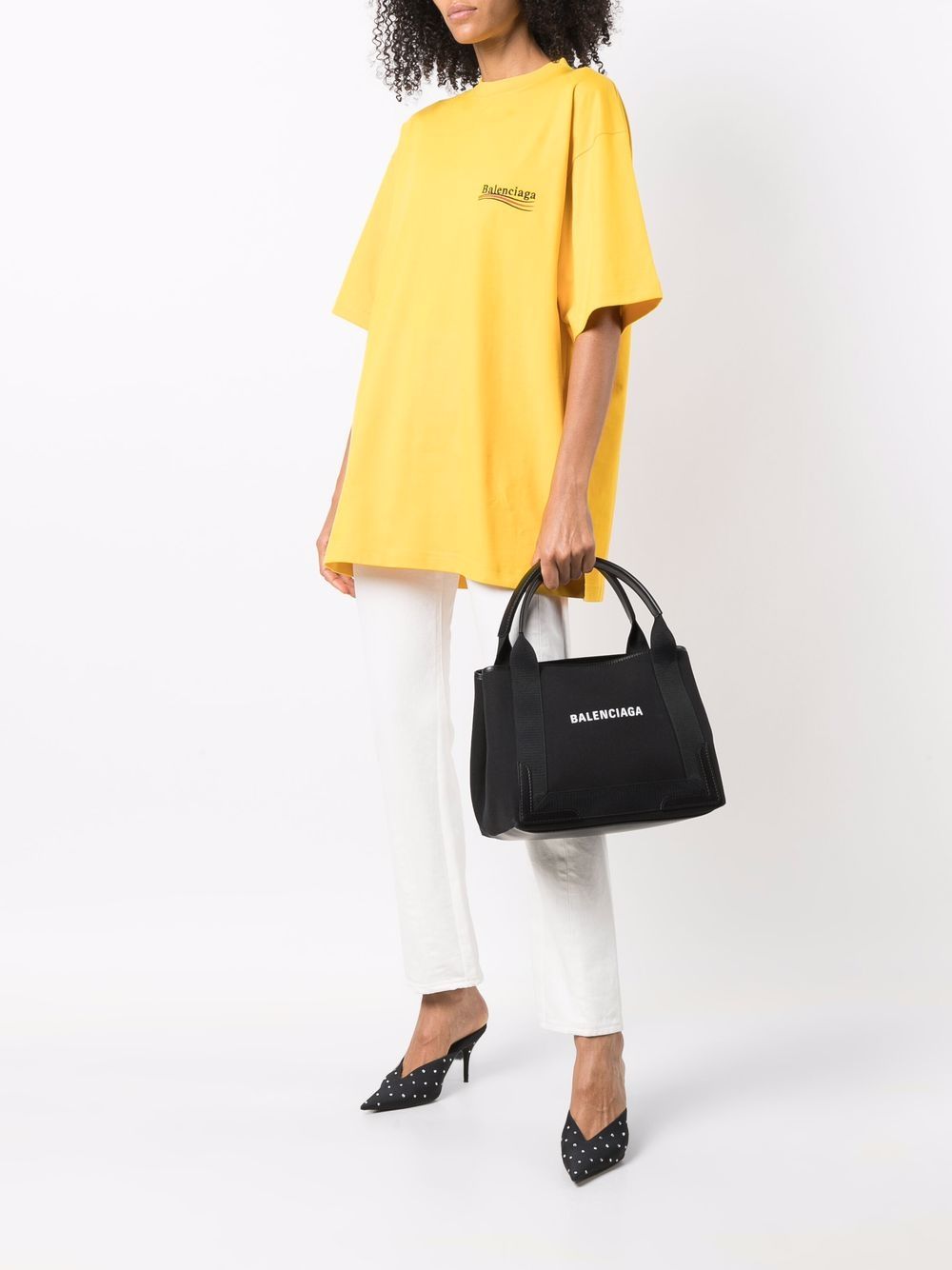 Balenciaga Cabas Small Canvas Tote Bag Black