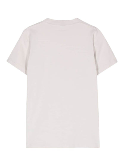 Balenciaga Logo-Print Fitted Cotton-Blend T-Shirt White