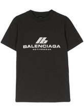Balenciaga Fitted Logo Cotton-Jersey T-Shirt Black Black