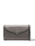 Valentino Garavani Rockstud Mini Calf Leather Clutch with Chain White