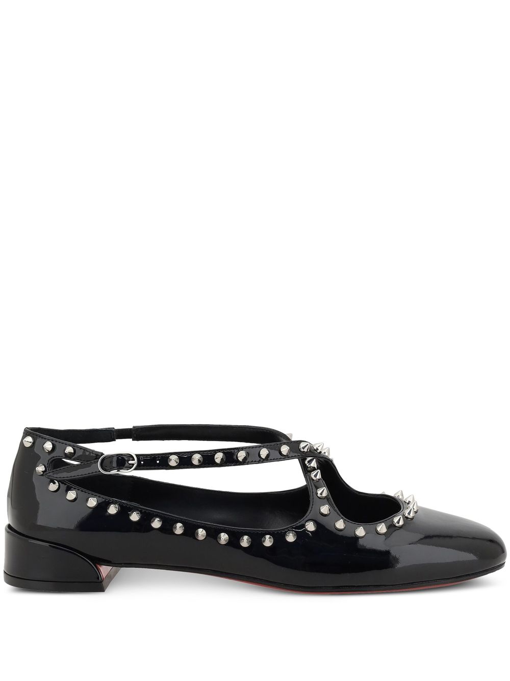 Christian Louboutin Pilouta Jane Spikes Flat Ballet Black