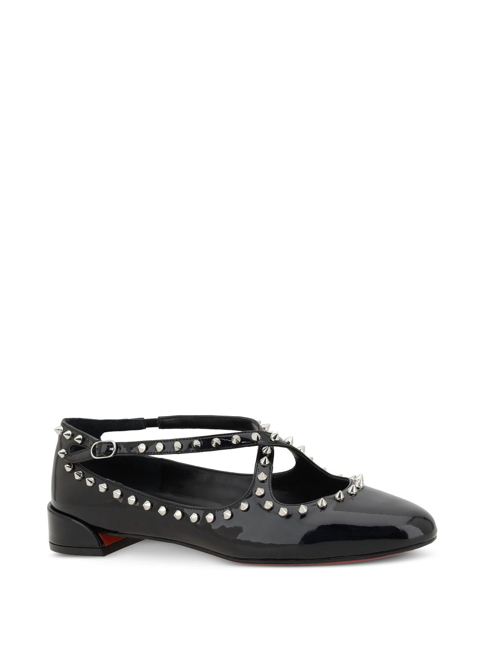 Christian Louboutin Pilouta Jane Spikes Flat Ballet Black