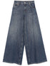 Alice + Olivia High-Rise Indigo Blue Jeans with Elastic Waistband Blue