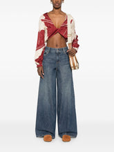 Alice + Olivia High-Rise Indigo Blue Jeans with Elastic Waistband Blue