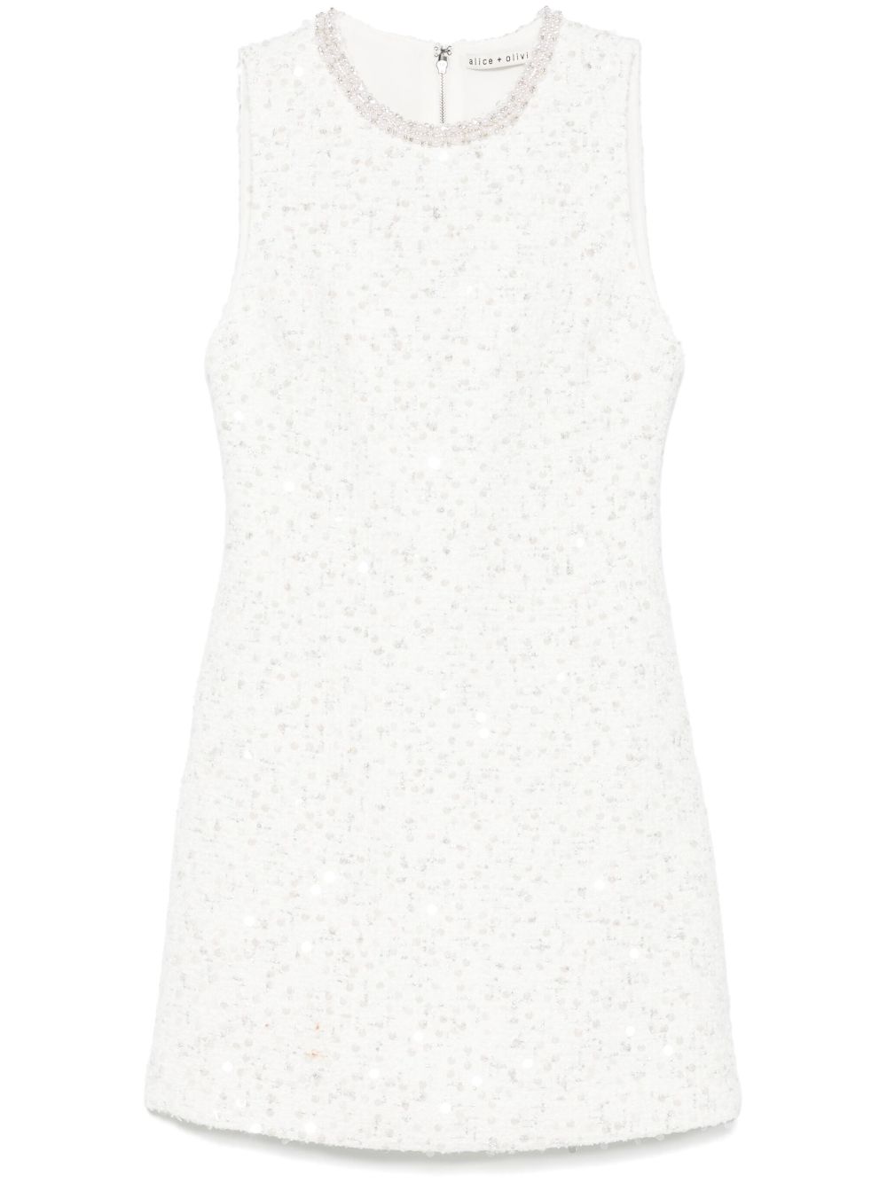 Alice + Olivia sequin embellishment Mini Dresses White