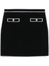 Alice + Olivia Cotton mini skirt Black