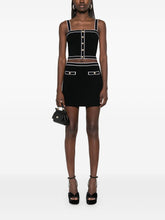 Alice + Olivia Cotton mini skirt Black